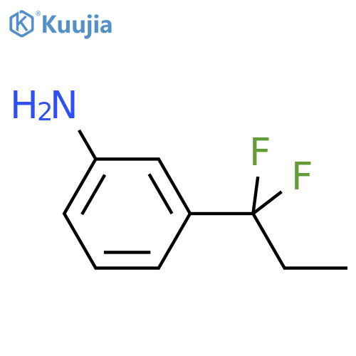 3-(1,1-difluoropropyl)aniline structure