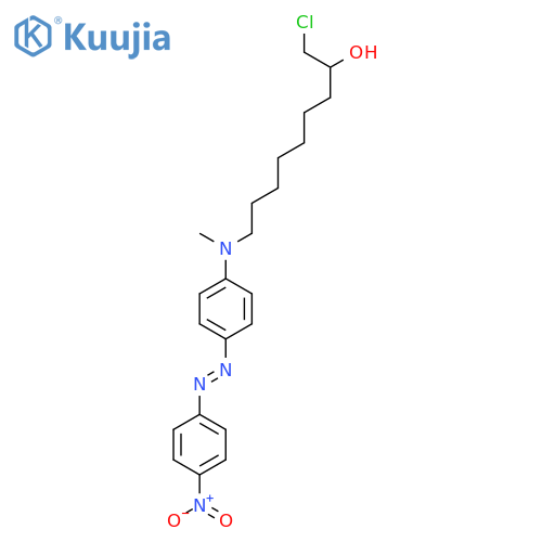 1-Chloro-9-(methyl{4-[(E)-(4-nitrophenyl)diazenyl]phenyl}amino)nonan-2-ol structure