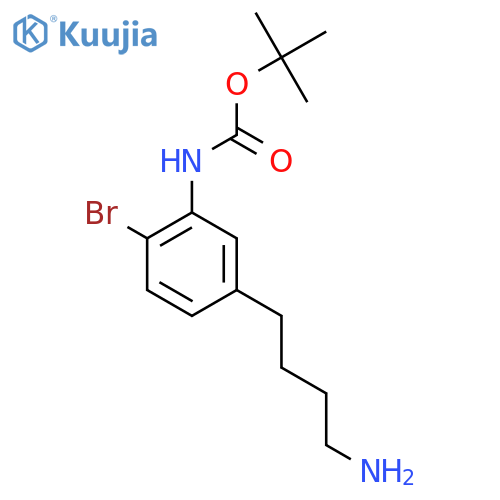 tert-butyl N-5-(4-aminobutyl)-2-bromophenylcarbamate structure