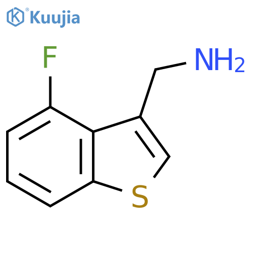 (4-Fluoro-1-benzothiophen-3-yl)methanamine structure