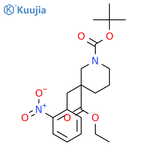 1-tert-Butyl 3-ethyl 3-(2-nitrobenzyl)piperidine-1,3-dicarboxylate structure