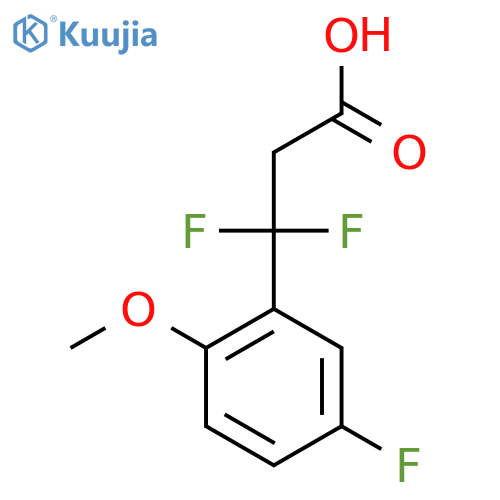 3,3-difluoro-3-(5-fluoro-2-methoxyphenyl)propanoic acid structure