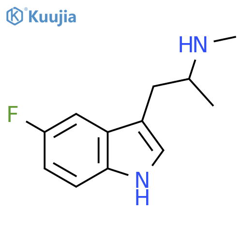 1-(5-fluoro-1H-indol-3-yl)propan-2-yl(methyl)amine structure