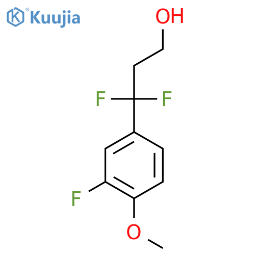 3,3-difluoro-3-(3-fluoro-4-methoxyphenyl)propan-1-ol structure