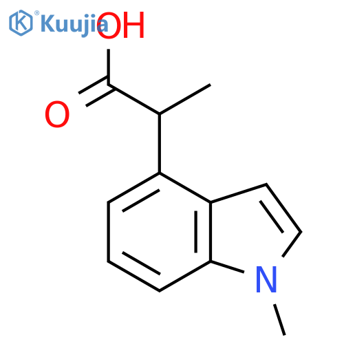 2-(1-methyl-1H-indol-4-yl)propanoic acid structure
