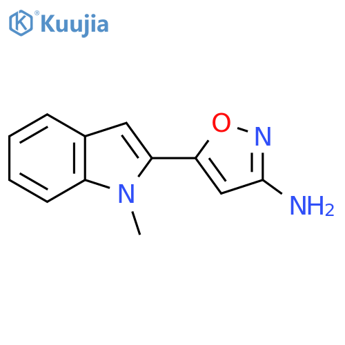 5-(1-methyl-1H-indol-2-yl)-1,2-oxazol-3-amine structure