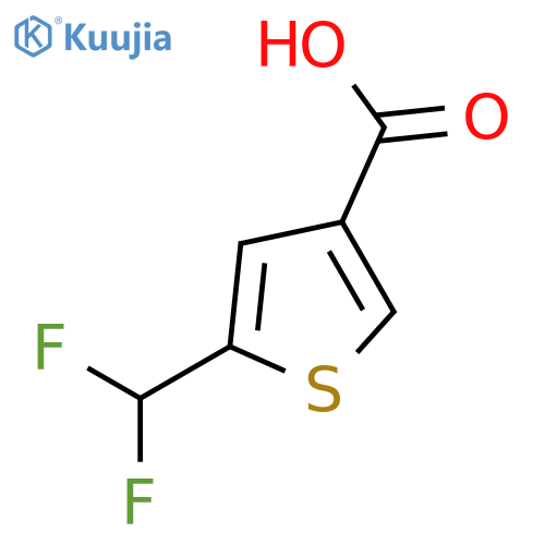 3-Thiophenecarboxylic acid, 5-(difluoromethyl)- structure