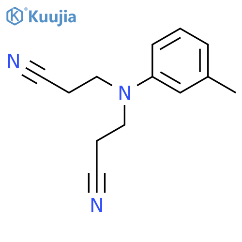 3,3'-((3-methylphenyl)imino)bispropanenitrile structure
