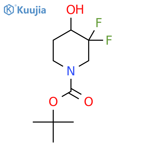tert-butyl (4S)-3,3-difluoro-4-hydroxypiperidine-1-carboxylate structure