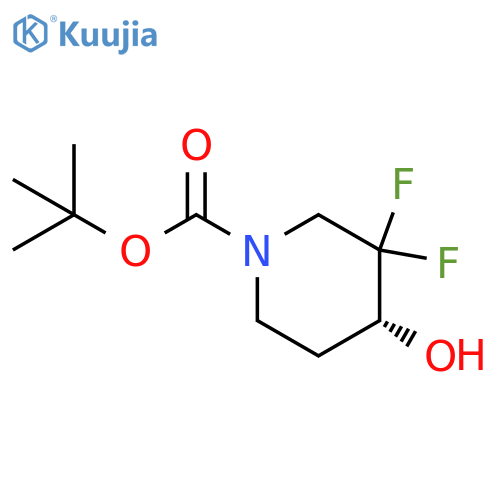 tert-butyl (4R)-3,3-difluoro-4-hydroxypiperidine-1-carboxylate structure