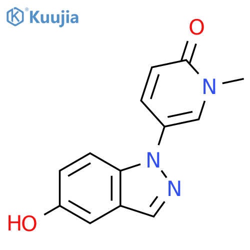 5-(5-hydroxyindazol-1-yl)-1-methyl-pyridin-2-one structure