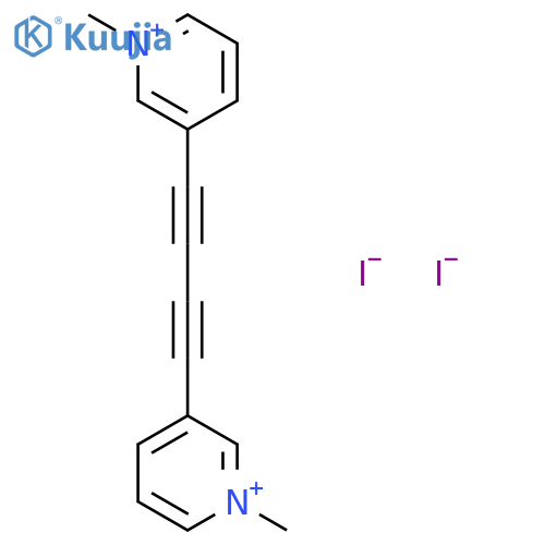 Pyridinium, 3,3'-(1,3-butadiyne-1,4-diyl)bis[1-methyl-, diiodide structure