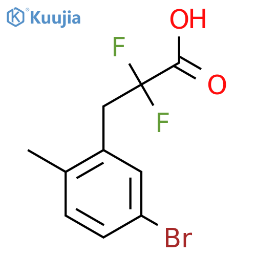 3-(5-bromo-2-methylphenyl)-2,2-difluoropropanoic acid structure