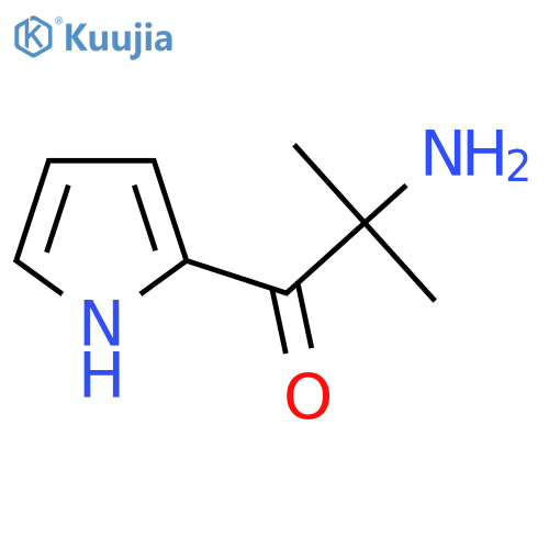 2-amino-2-methyl-1-(1H-pyrrol-2-yl)propan-1-one structure