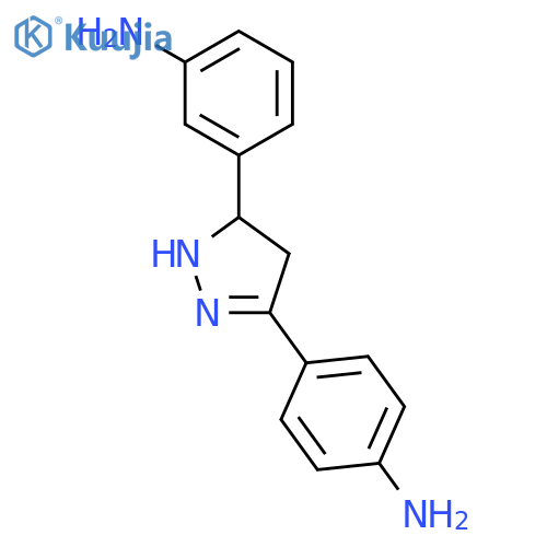 Benzenamine, 3-[3-(4-aminophenyl)-4,5-dihydro-1H-pyrazol-5-yl]- structure