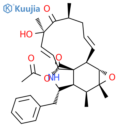 (3S,3aR,4S,5S,6S,6aR,7E,10S,12R,13E,15R,15aR)-3-benzyl-5,6,12,15-tetrahydroxy-4,5,10,12-tetramethyl-2,3,3a,4,5,6,6a,9,10,11,12,15-dodecahydro-1H-cycloundeca[d]isoindol-1-one structure