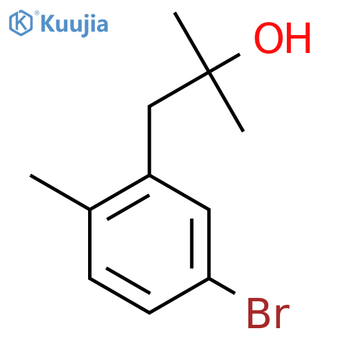 1-(5-bromo-2-methylphenyl)-2-methylpropan-2-ol structure
