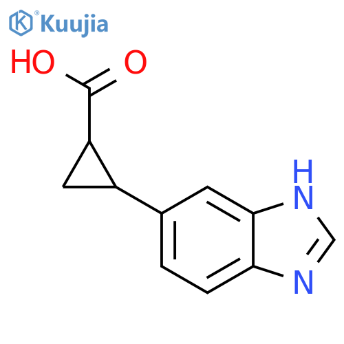 2-(1H-1,3-benzodiazol-5-yl)cyclopropane-1-carboxylic acid structure
