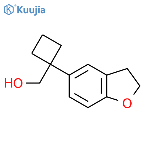 1-(2,3-dihydro-1-benzofuran-5-yl)cyclobutylmethanol structure