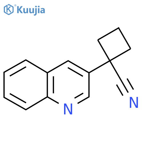 1-(quinolin-3-yl)cyclobutane-1-carbonitrile structure