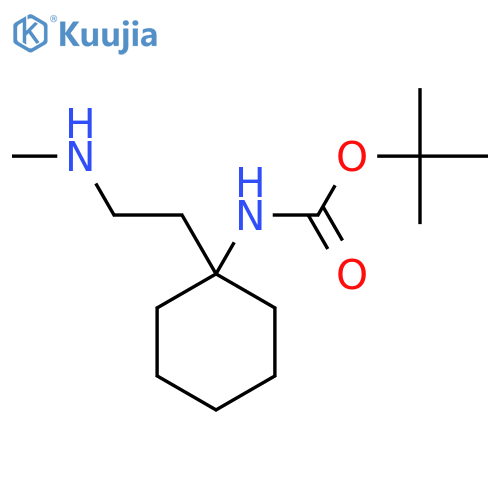 tert-butyl N-{1-2-(methylamino)ethylcyclohexyl}carbamate structure