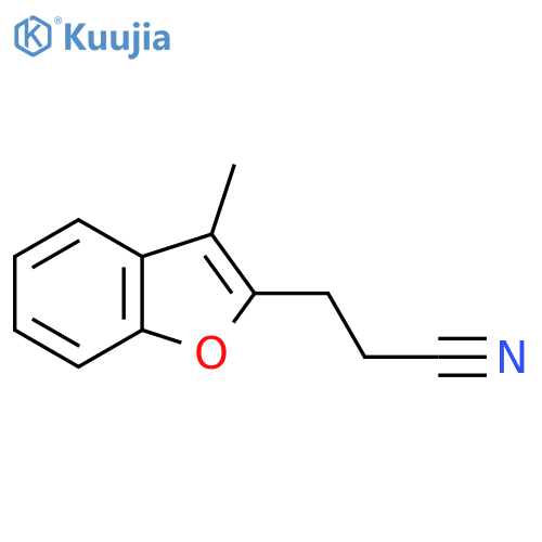 3-(3-methyl-1-benzofuran-2-yl)propanenitrile structure