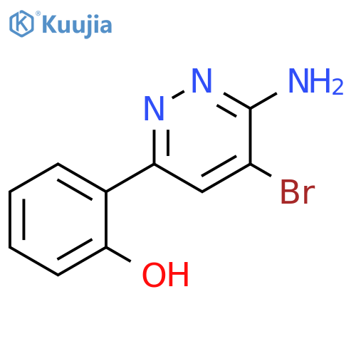 Phenol, 2-(6-amino-5-bromo-3-pyridazinyl)- structure