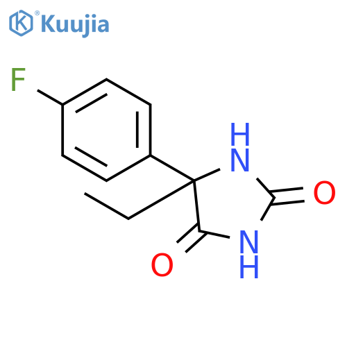 5-ethyl-5-(4-fluorophenyl)imidazolidine-2,4-dione structure
