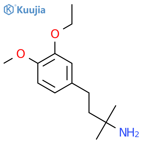 4-(3-ethoxy-4-methoxyphenyl)-2-methylbutan-2-amine structure