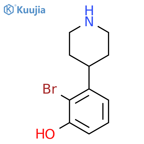 2-bromo-3-(piperidin-4-yl)phenol structure