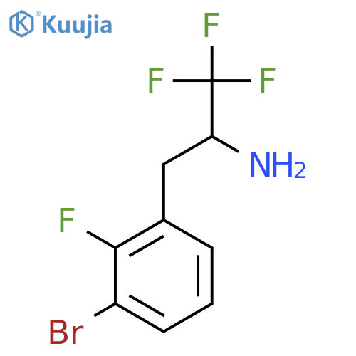 3-(3-bromo-2-fluorophenyl)-1,1,1-trifluoropropan-2-amine structure