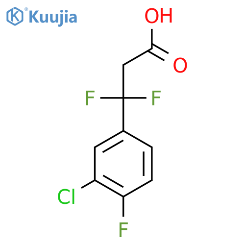 3-(3-chloro-4-fluorophenyl)-3,3-difluoropropanoic acid structure