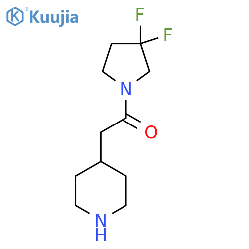 1-(3,3-Difluoropyrrolidin-1-yl)-2-(piperidin-4-yl)ethan-1-one structure