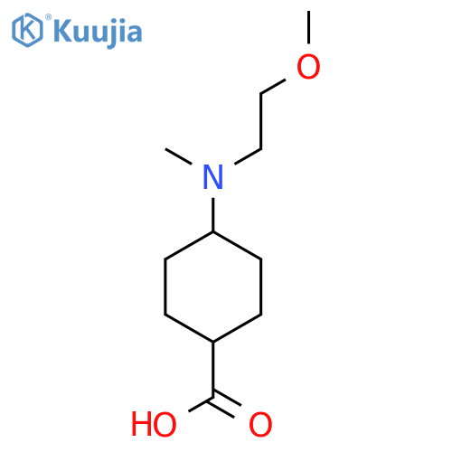 4-((2-Methoxyethyl)(methyl)amino)cyclohexane-1-carboxylic acid structure