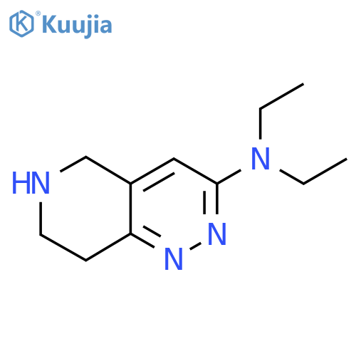 N,N-diethyl-5H,6H,7H,8H-pyrido[4,3-c]pyridazin-3-amine structure