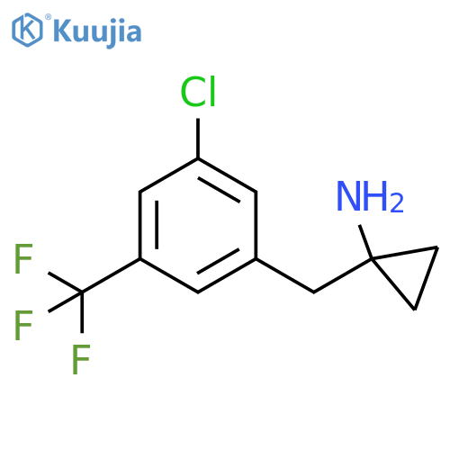 1-{3-chloro-5-(trifluoromethyl)phenylmethyl}cyclopropan-1-amine structure