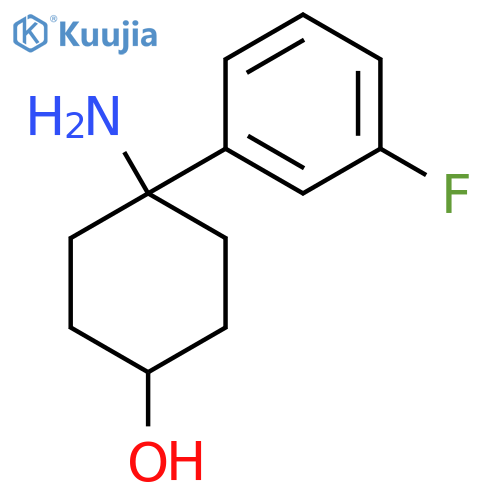4-amino-4-(3-fluorophenyl)cyclohexan-1-ol structure