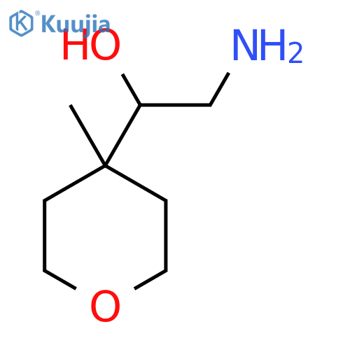 2-amino-1-(4-methyloxan-4-yl)ethan-1-ol structure