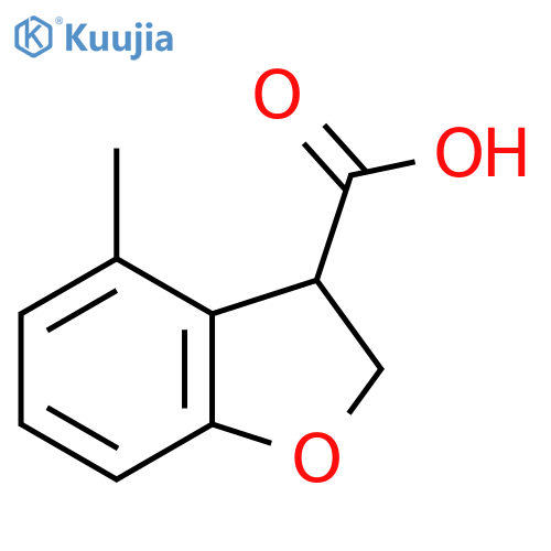 4-Methyl-2,3-dihydro-1-benzofuran-3-carboxylic acid structure