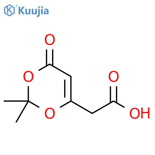 4H-1,3-Dioxin-6-acetic acid, 2,2-dimethyl-4-oxo- structure