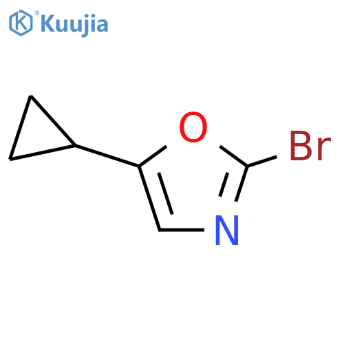 Oxazole, 2-bromo-5-cyclopropyl- structure