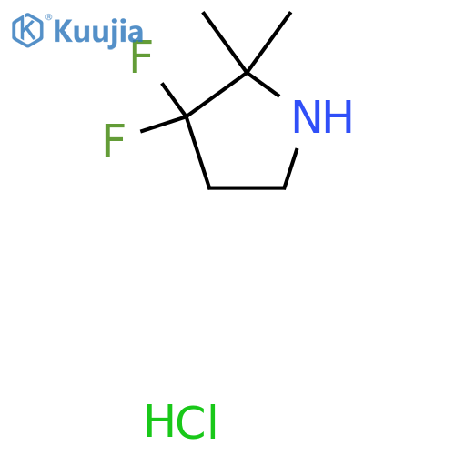 3,3-Difluoro-2,2-dimethylpyrrolidine hydrochloride structure