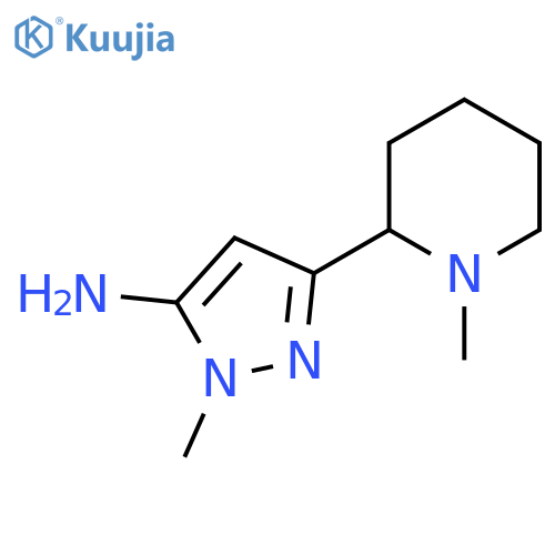 1-methyl-3-(1-methylpiperidin-2-yl)-1H-pyrazol-5-amine structure