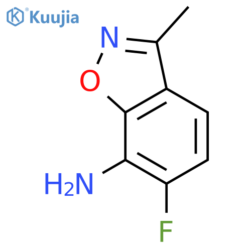 1,2-Benzisoxazol-7-amine,6-fluoro-3-methyl- structure