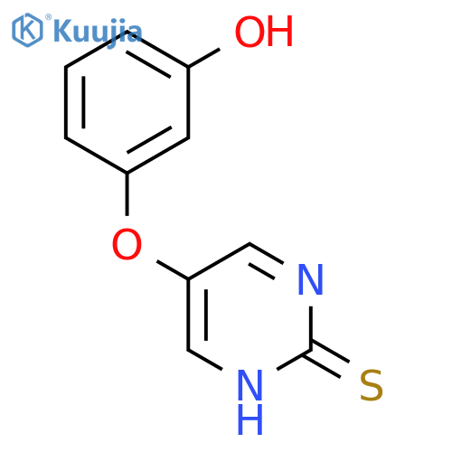 3-(2-sulfanylpyrimidin-5-yl)oxyphenol structure