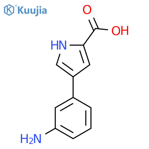 4-(3-aminophenyl)-1H-pyrrole-2-carboxylic acid structure
