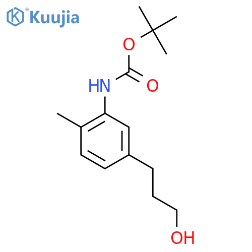 tert-butyl N-5-(3-hydroxypropyl)-2-methylphenylcarbamate structure