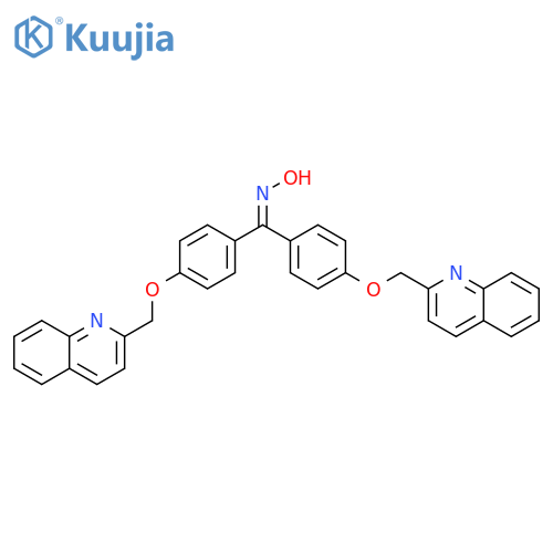 Methanone, bis[4-(2-quinolinylmethoxy)phenyl]-, oxime structure