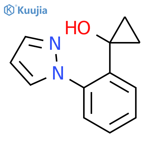 1-2-(1H-pyrazol-1-yl)phenylcyclopropan-1-ol structure