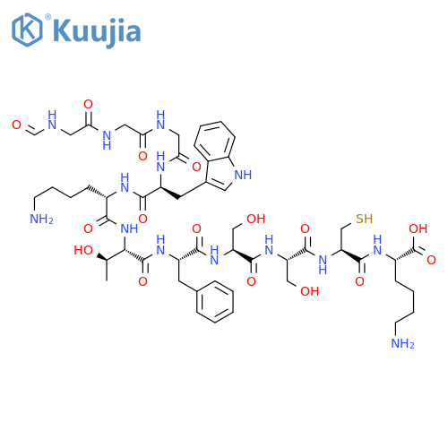 L-Lysine, L-a-aspartyl-L-arginyl-L-methionyl-L-prolyl-L-cysteinyl-L-arginyl-L-asparaginyl-L-phenylalanyl-L-phenylalanyl-L-tryptophyl-L-lysyl-L-threonyl-L-phenylalanyl-L-seryl-L-seryl-L-cysteinyl-,cyclic (5®16)-disulfide structure
